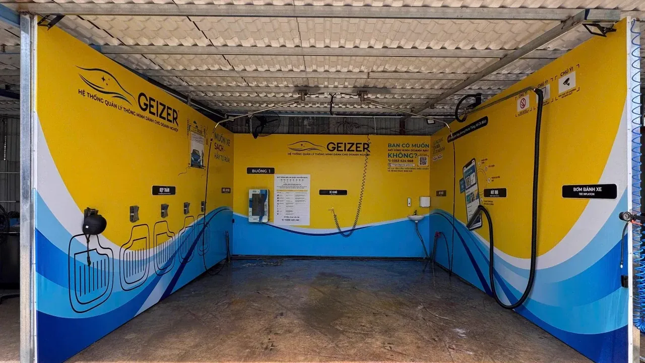 A GEIZER self-service car wash site in Vung Tau